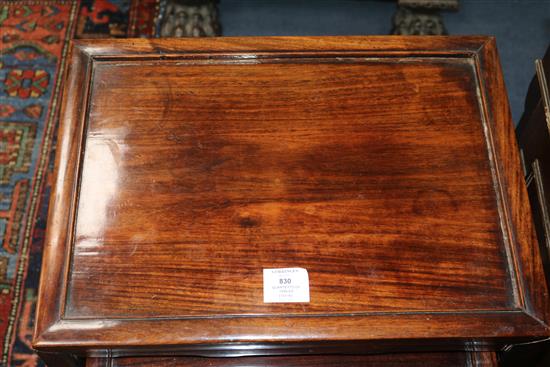 A quartetto of Chinese hardwood tables, H.67cm